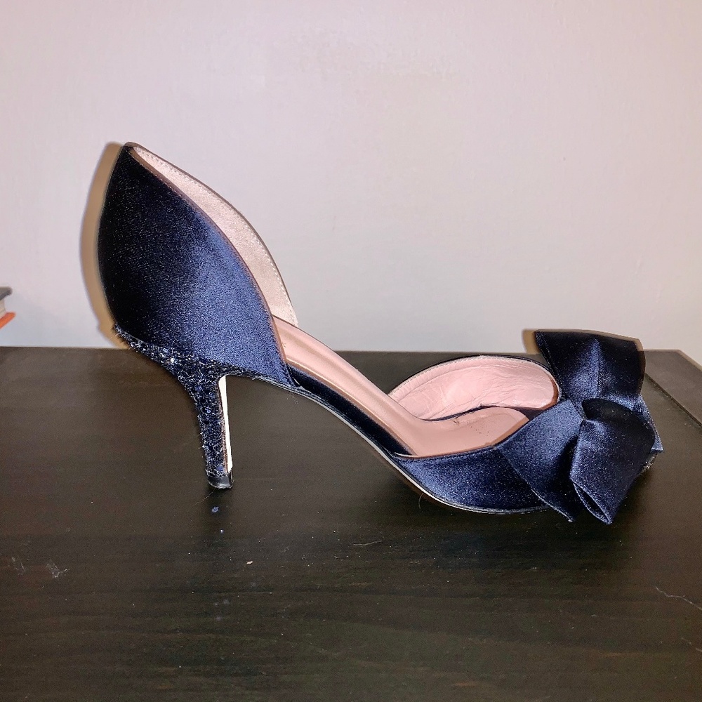 kate spade Sala Navy Glitter Heel